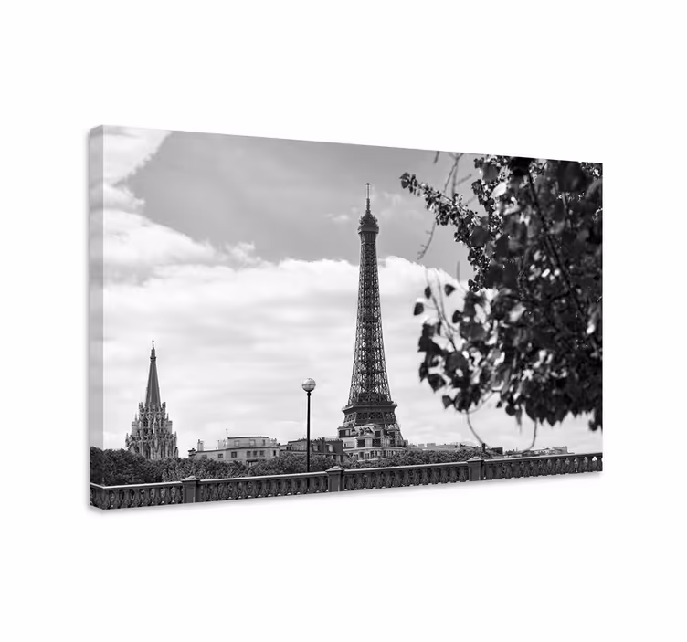 Eiffel-tornin näkymä kaupunki canvas taulu - Tenstickers