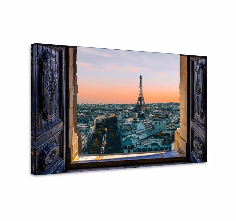 Eiffel-tornin näköala canvas-taulu - Tenstickers