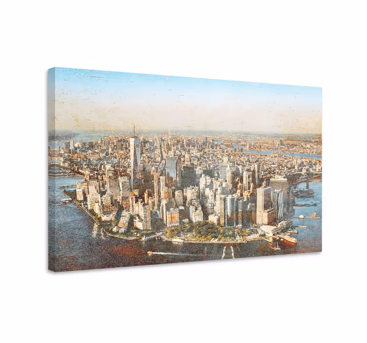 Ilmakuva manhattanista canvas-taulu - Tenstickers