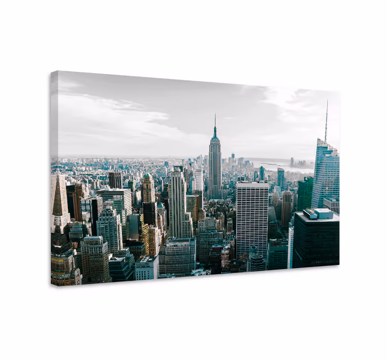 New yorkin taivaanrantanäkymä kaupunki canvas taulu - Tenstickers
