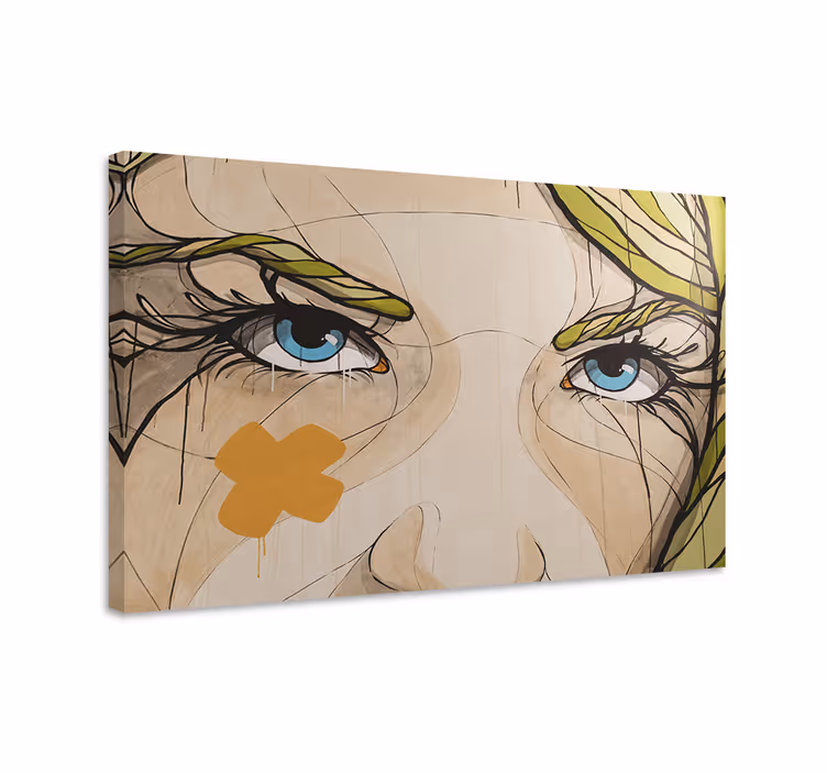 Ilmeikäs naisportraiitti canvas-taulu - Tenstickers