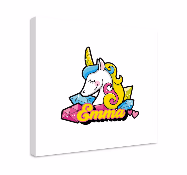 Yksisarvinen jalokivillä canvas-taulu - Tenstickers