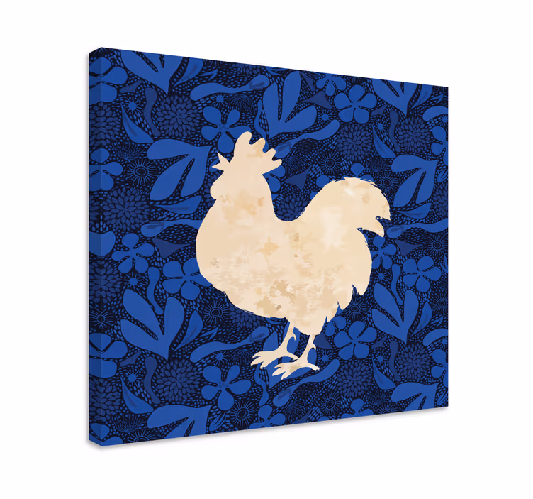 Kukko siluetti eläin canvas taulu - Tenstickers