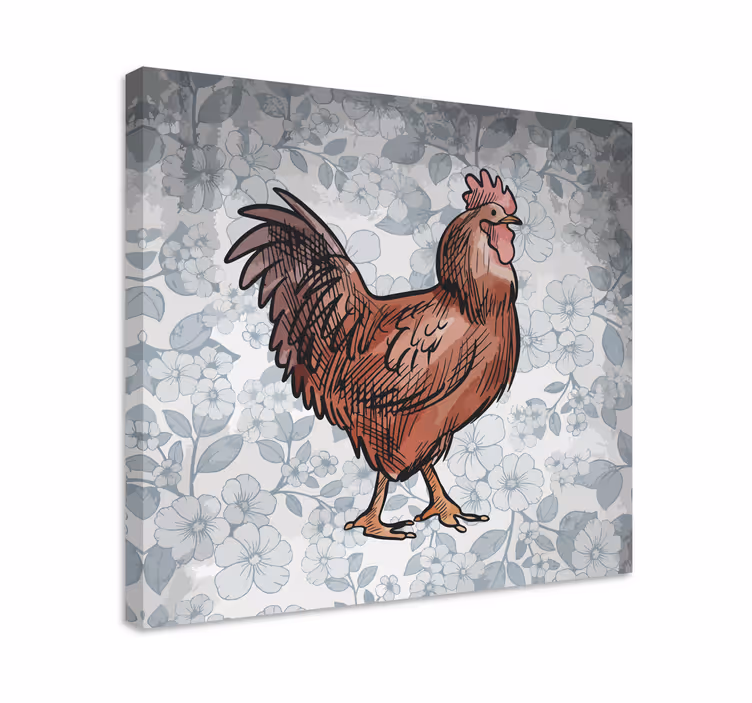Viehätysvoimainen kana canvas-taulu - Tenstickers