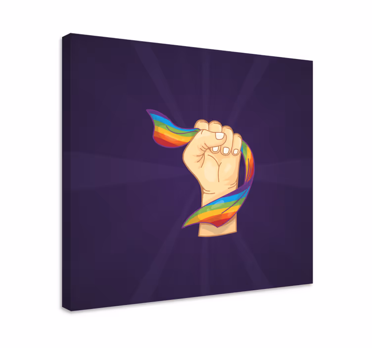 Pridekämmenen symboli canvas taulu sanonnat - Tenstickers