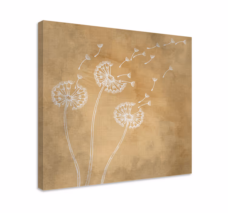 Voikukkansiemenvirta canvas taulu - Tenstickers