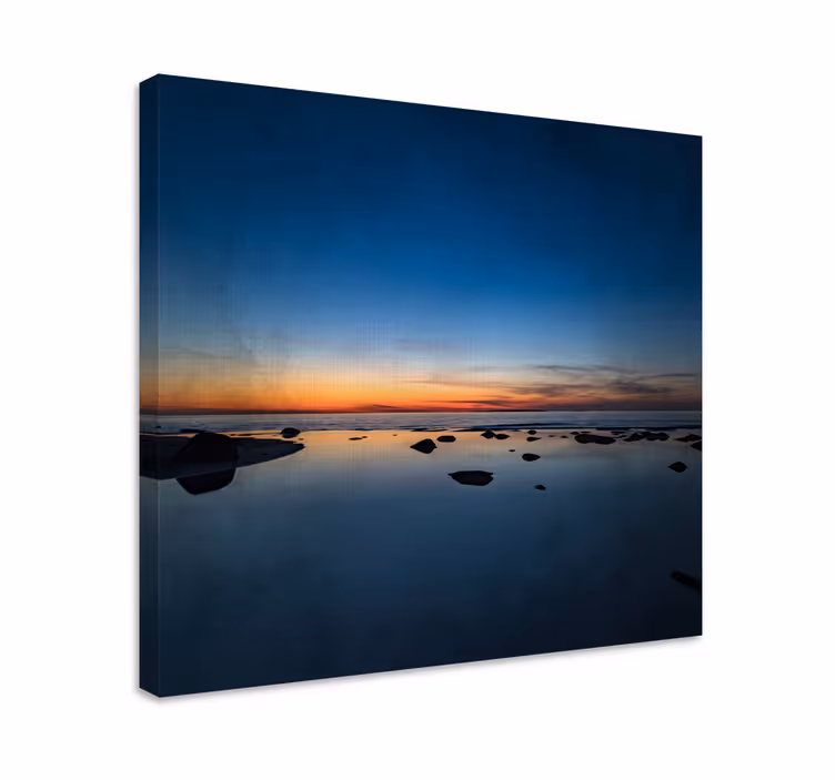 Pohjoismainen auringonlasku merellä canvas taulu maisema - Tenstickers