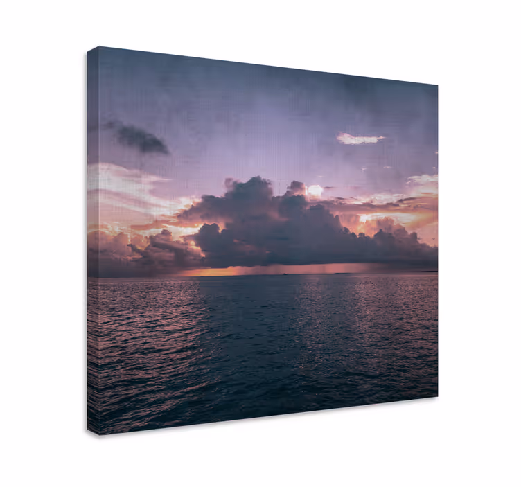 Rauhallinen meri hämärässä maisema canvas taulu - Tenstickers