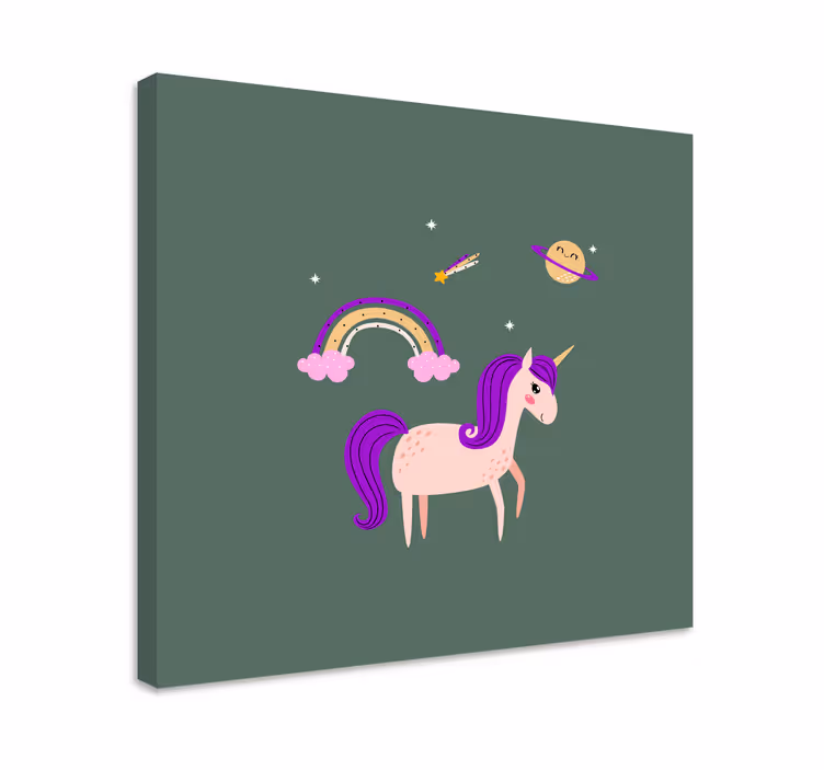 Unelmien yksisarvinen seikkailu canvas taulu - Tenstickers