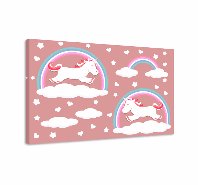 Dinosaurukset pilvissä canvas taulu - Tenstickers