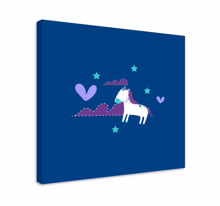 Lumoava yksisarvinen canvas taulu - Tenstickers