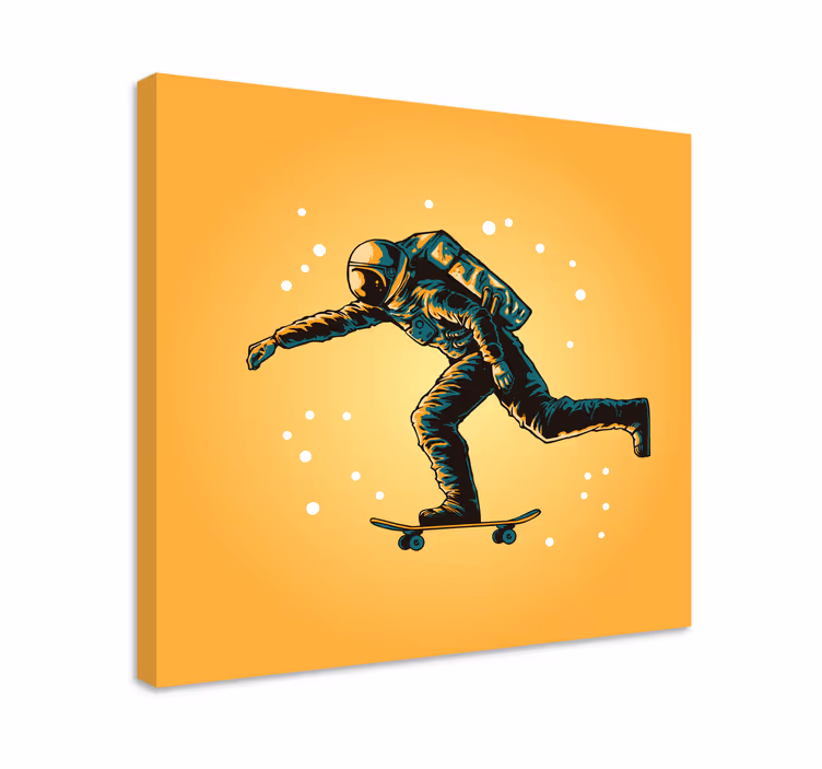 Luistelijaastronautti seikkailu canvas taulu - Tenstickers