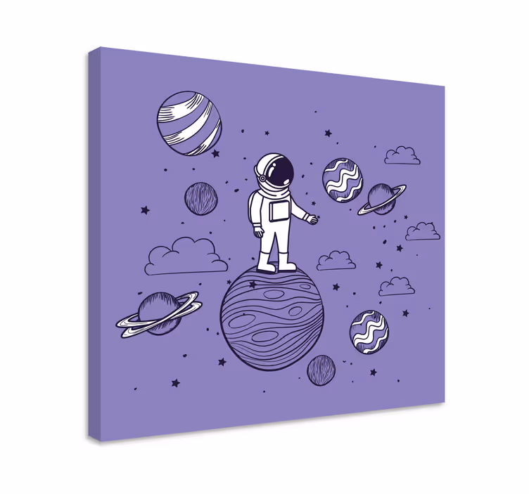 Avaruusastronautti tutkimassa avaruutta canvas taulu - Tenstickers