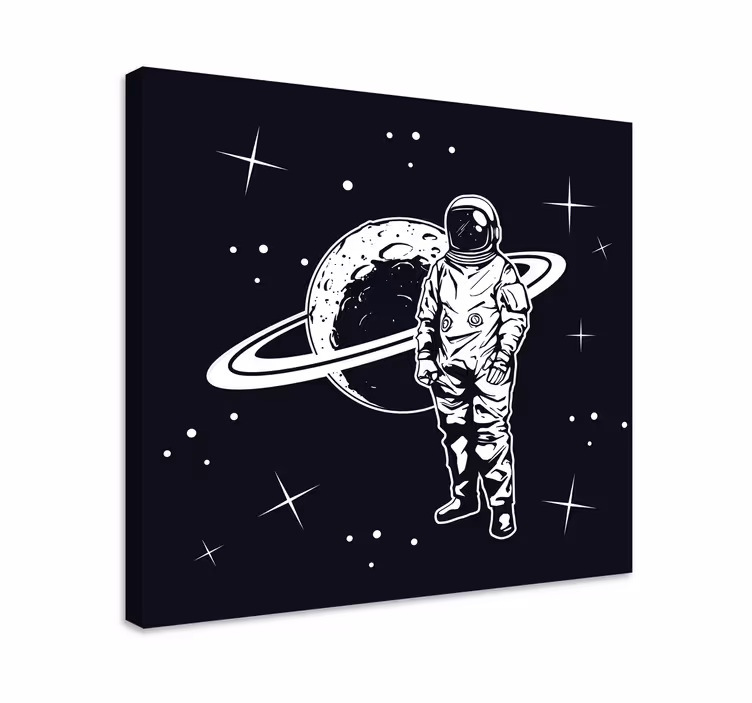 Avaruusmatkailija kiertoradalla videopeli canvas taulu - Tenstickers