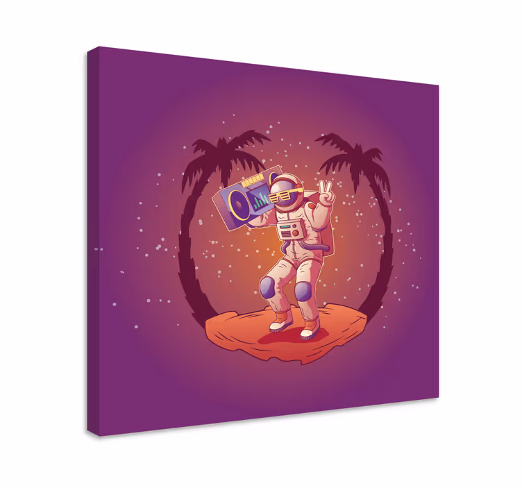 Astronautti tanssii videopeli canvas taulu - Tenstickers