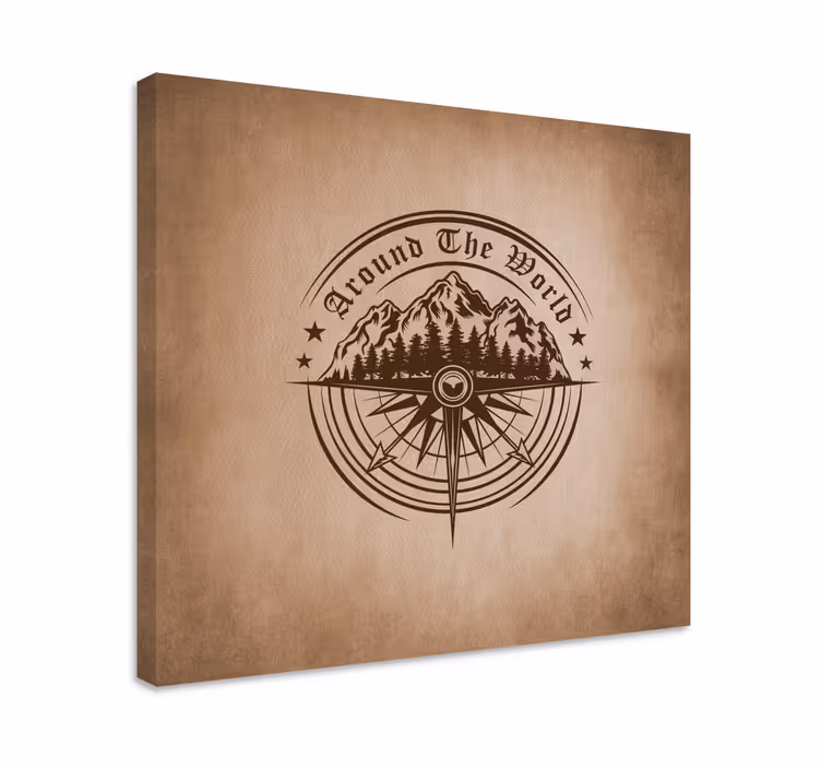 Navigointivuorikartta canvas taulu - Tenstickers