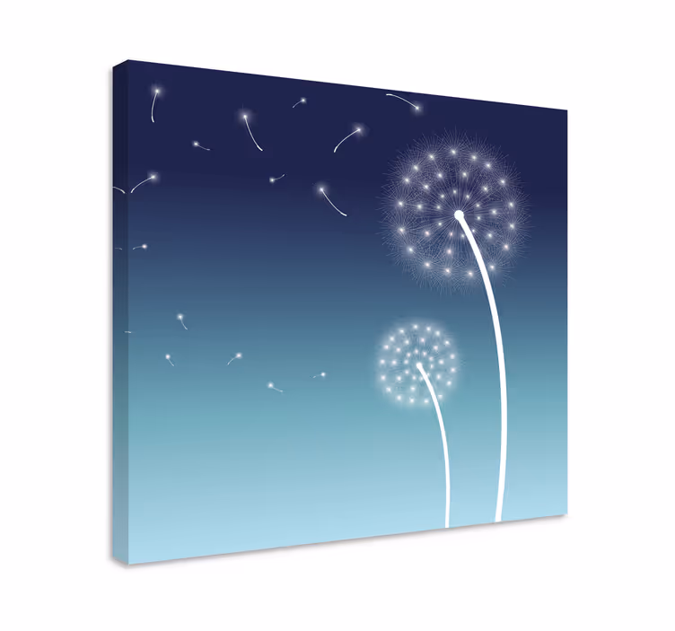 Voikukan pähkinät kelluvat kukka ja kasvi canvas taulu - Tenstickers