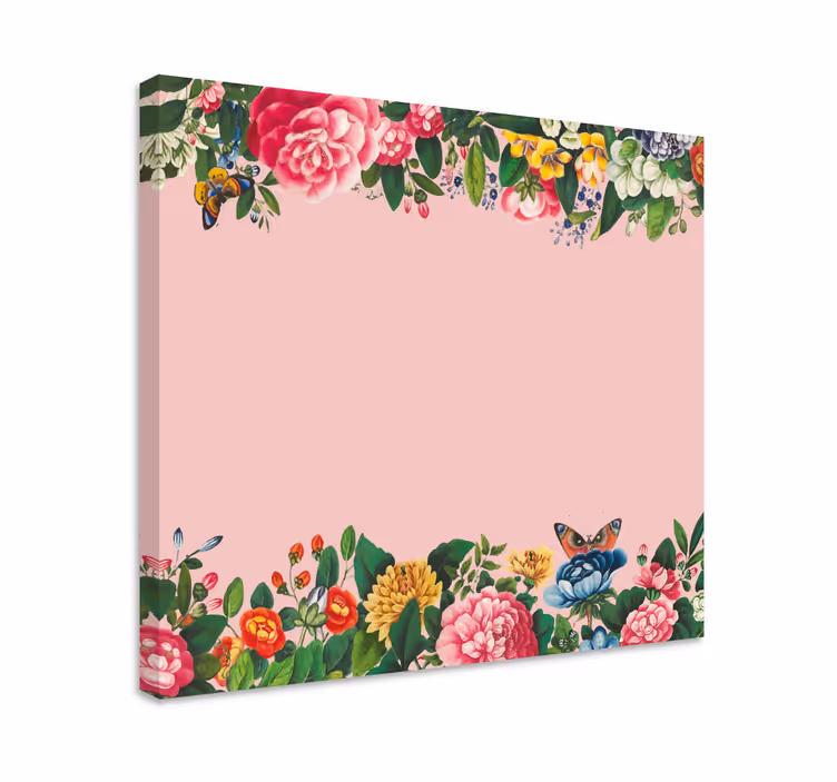 Eloisa kukkareunus kukka ja kasvi canvas taulu - Tenstickers