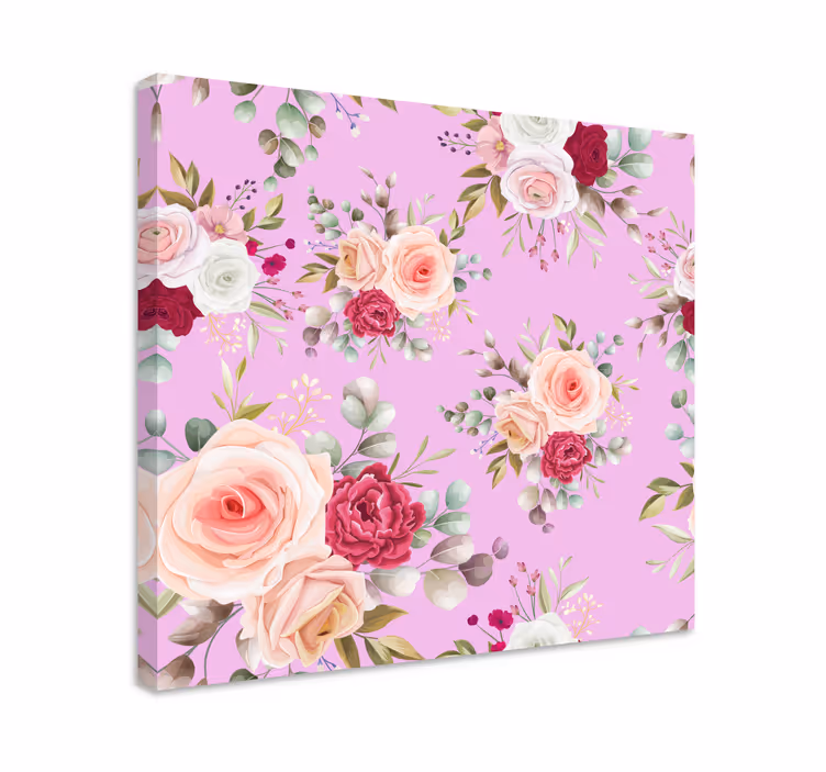 Herkkä ja yksityiskohtainen canvas taulu kukka - Tenstickers