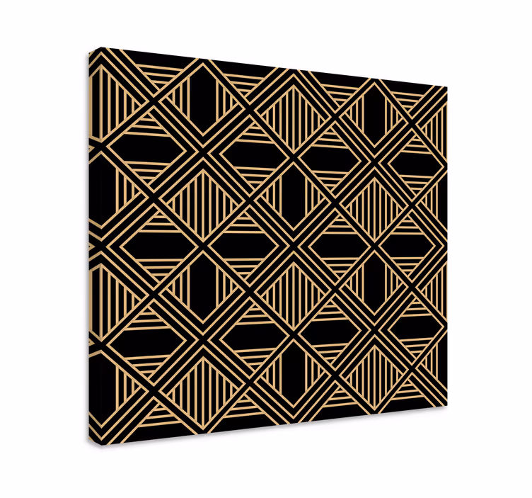 Art deco upea gatsby -tyylinen kuvio olohuone canvas - Tenstickers