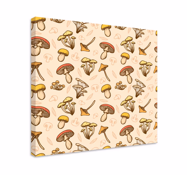 Kerman sävyiset sienet kasvi canvas - Tenstickers