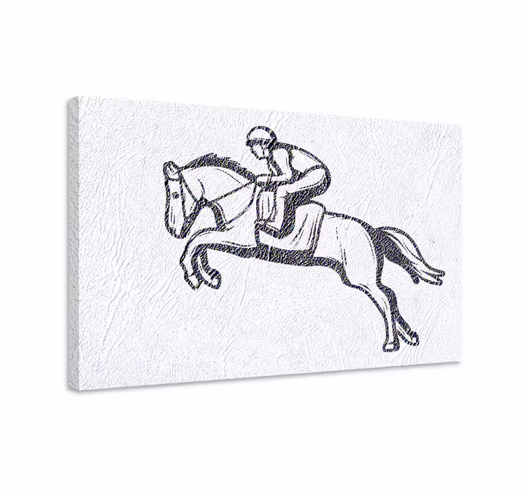 Hyppy kilpailu hevoscanvas - Tenstickers