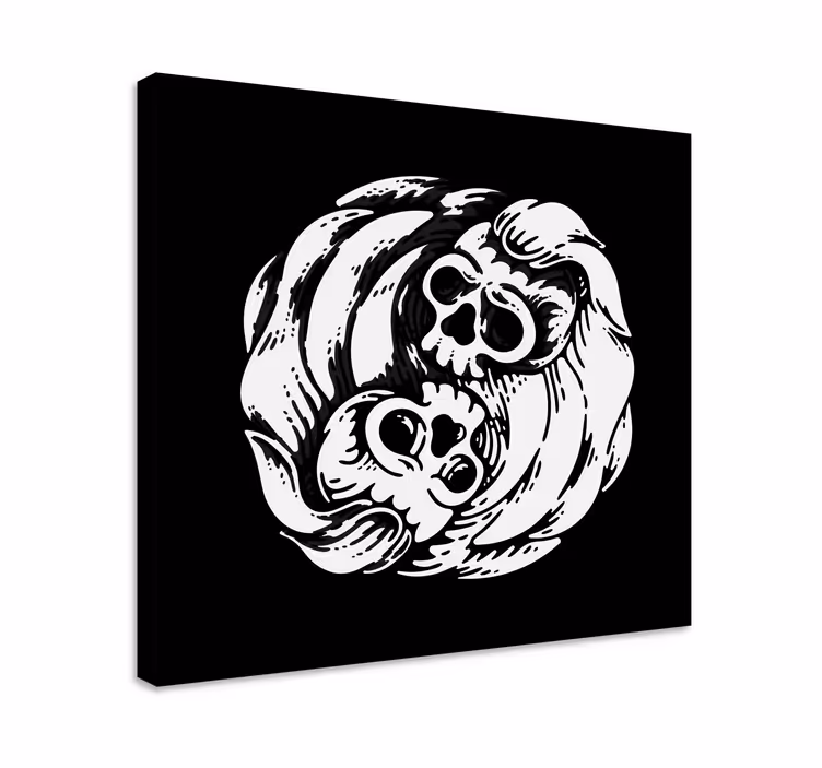 Kaksoiskallo canvas taulu - Tenstickers