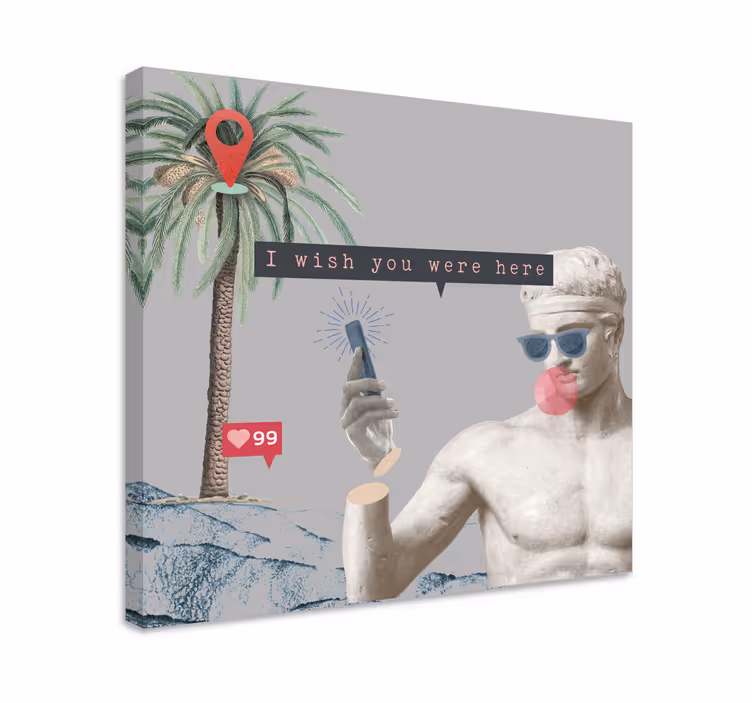 Toivoisit olevasi täällä canvas taulu sanonnat - Tenstickers
