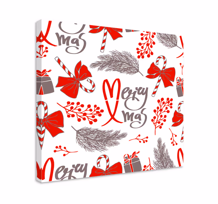 Joulun iloinen design aakkoset canvas taulu - Tenstickers