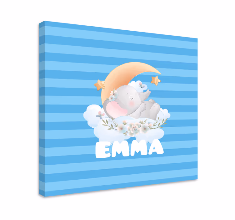 Unihiekan elefantti vauvan huoneen canvas taulu - Tenstickers