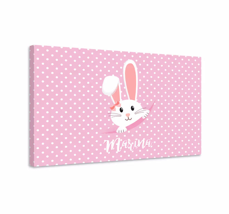 Söpö pupu tytölle nimeltä canvas taulu omasta kuvasta - Tenstickers