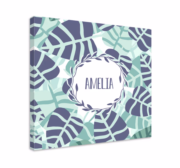 Personoitu lehtikuvio canvas taulu - Tenstickers