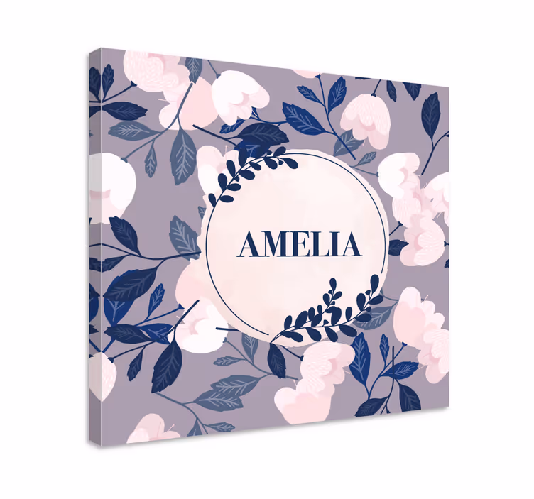 Kukkasuunnittelu nimellä canvas-tauluna - Tenstickers