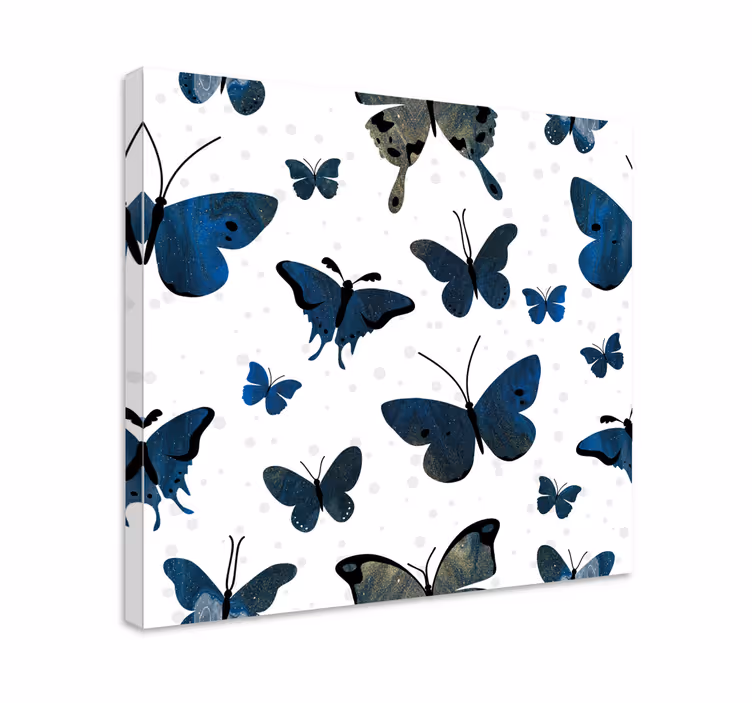 Erilaisia perhoskuvioita perhos canvas taulu - Tenstickers