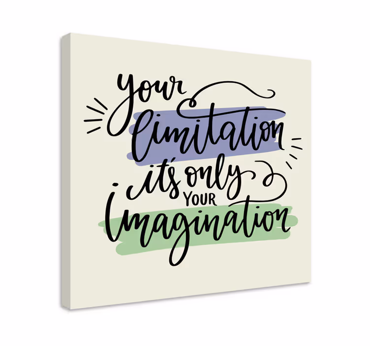 Käsin piirretty motivoiva lainauskirjoitus motivointi canvas - Tenstickers