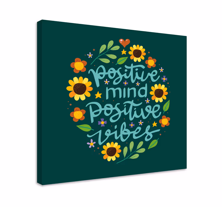 Kukkia ja motivoiva lainaus motivointi canvas - Tenstickers