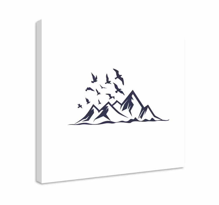 Vuoristojensiluetti maisema canvas taulu - Tenstickers