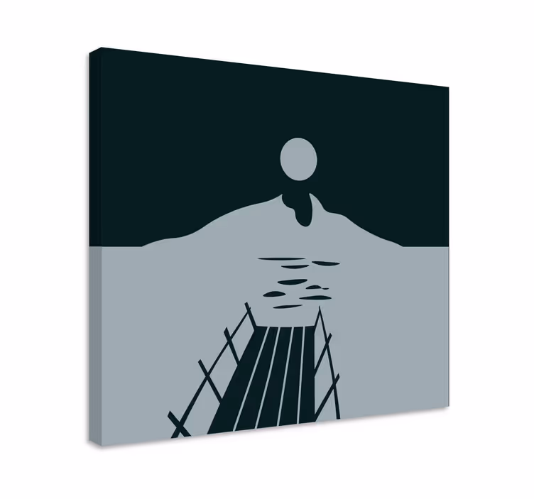 Laituri veden yllä maisema canvas taulu - Tenstickers