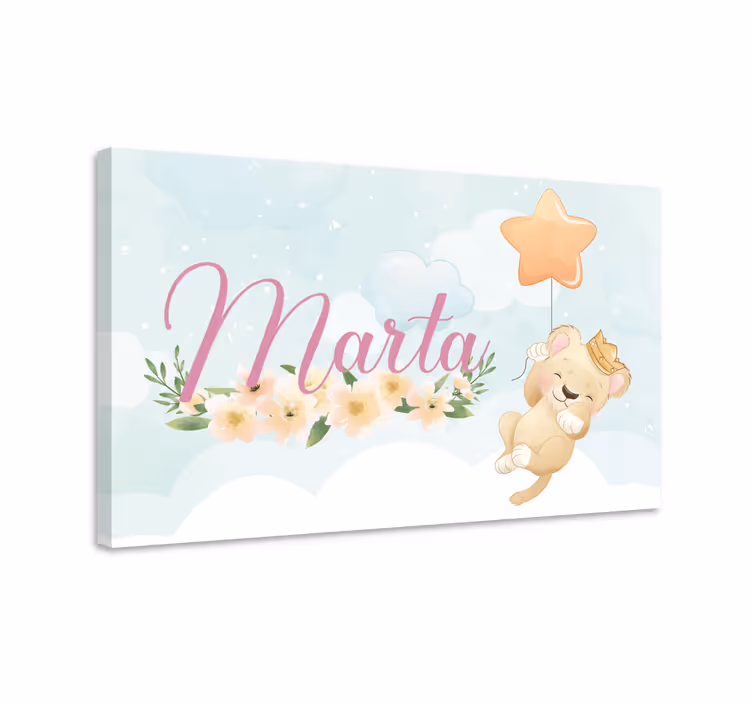 Söpö leijona ilmapallo vauvan huoneen canvas taulu - Tenstickers