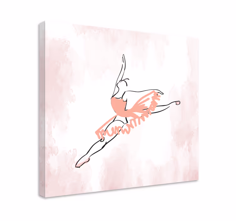 Balettiasento liikkeessä ballerina canvas taulu - Tenstickers
