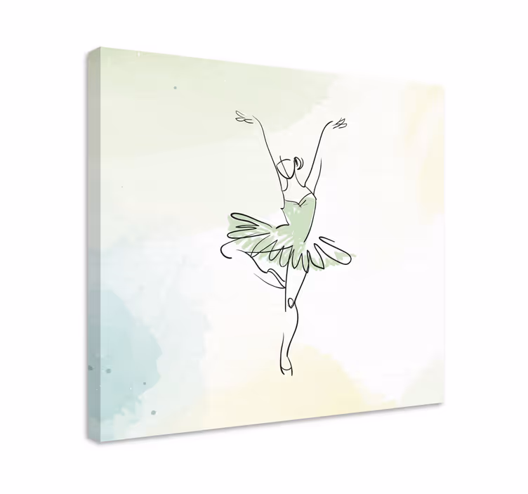 Elegantti baletti liike ballerina canvas taulu - Tenstickers