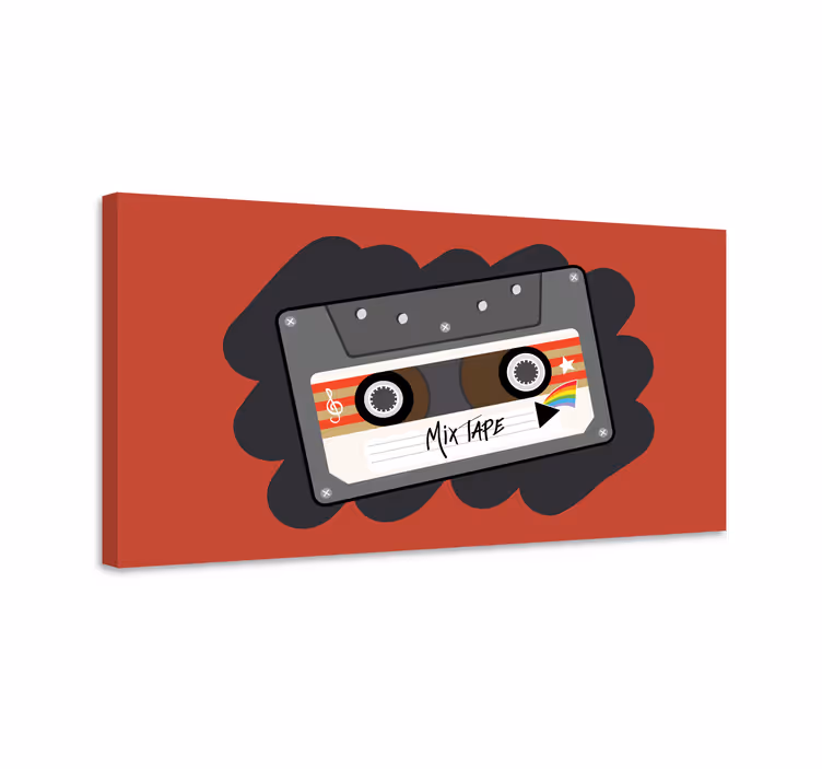 Sekoituskasetti 80 -luvulta vintage canvas - Tenstickers
