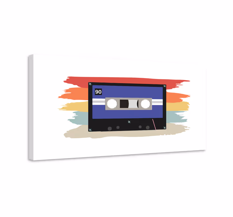 Retro vintage kasettinauha kangas vintage canvas - Tenstickers