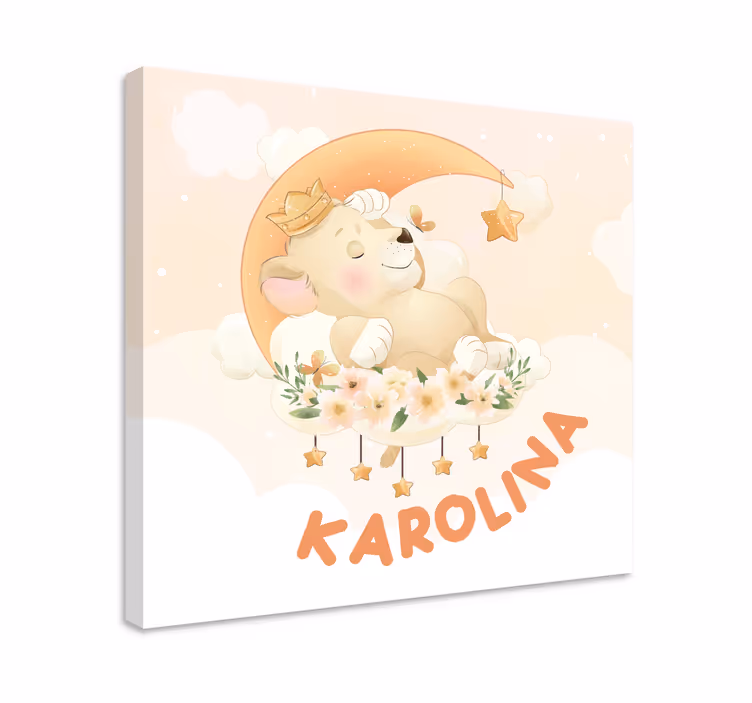 Uninen karhu unta vauvan huoneen canvas taulu - Tenstickers