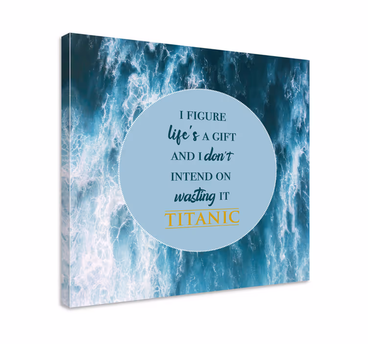 Inspiroiva elämänlainaus canvas taulu sanonnat - Tenstickers