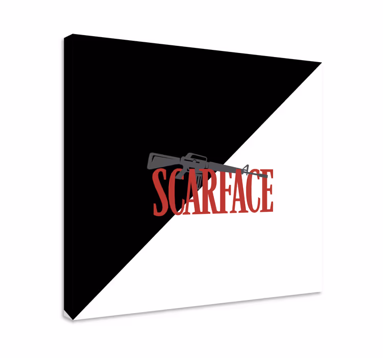 Elokuvan kuva scarface tekstillä Muut tekstit canvas - Tenstickers