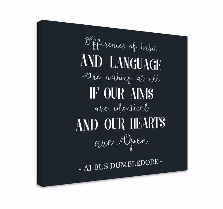 Lainaus dumbledore rakkaudesta Muut tekstit canvas - Tenstickers