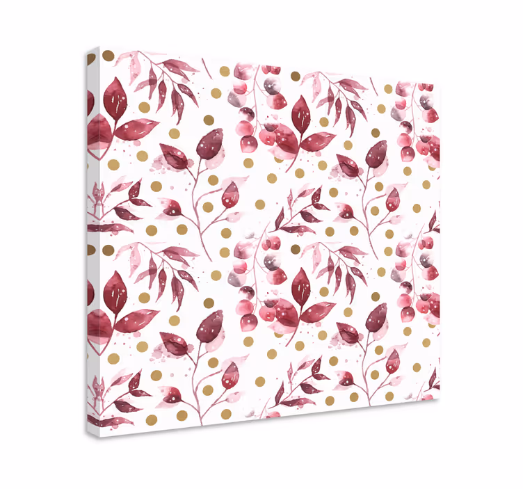 Herkät kasvi- ja kukkamotiivit canvas-taulussa - Tenstickers