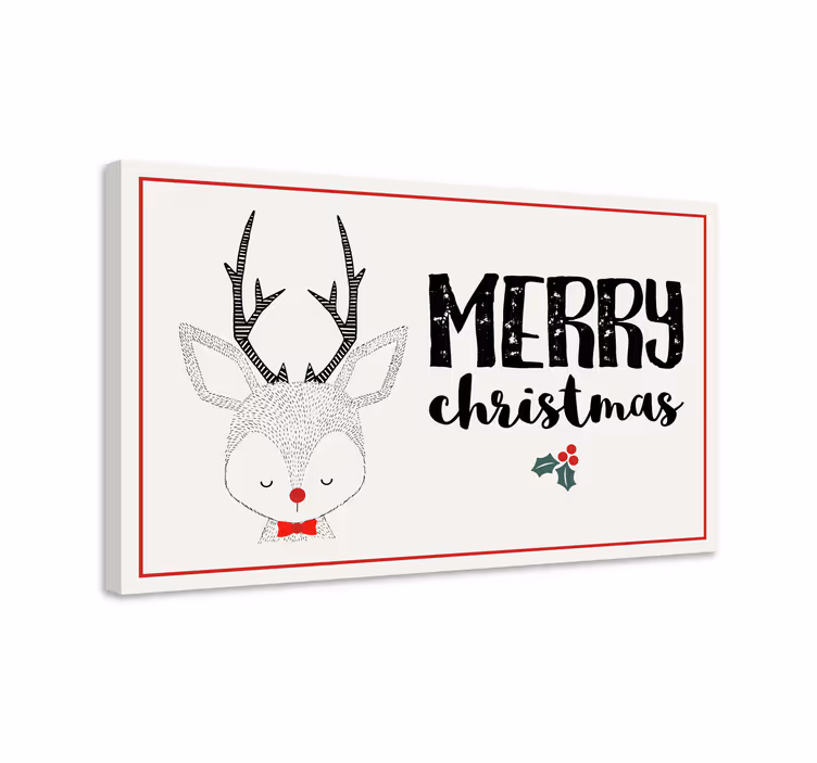 Iloista joulua peura canvas taulu - Tenstickers