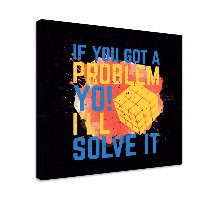 Rubikin kuution tilkka värit vintage canvas - Tenstickers